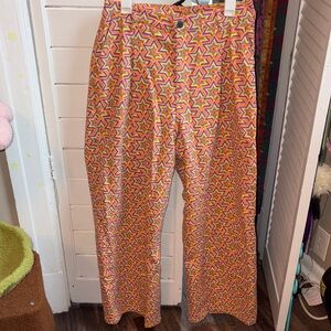 Lucy & Yak Multicolor Star Pattern Wide Leg Jeans